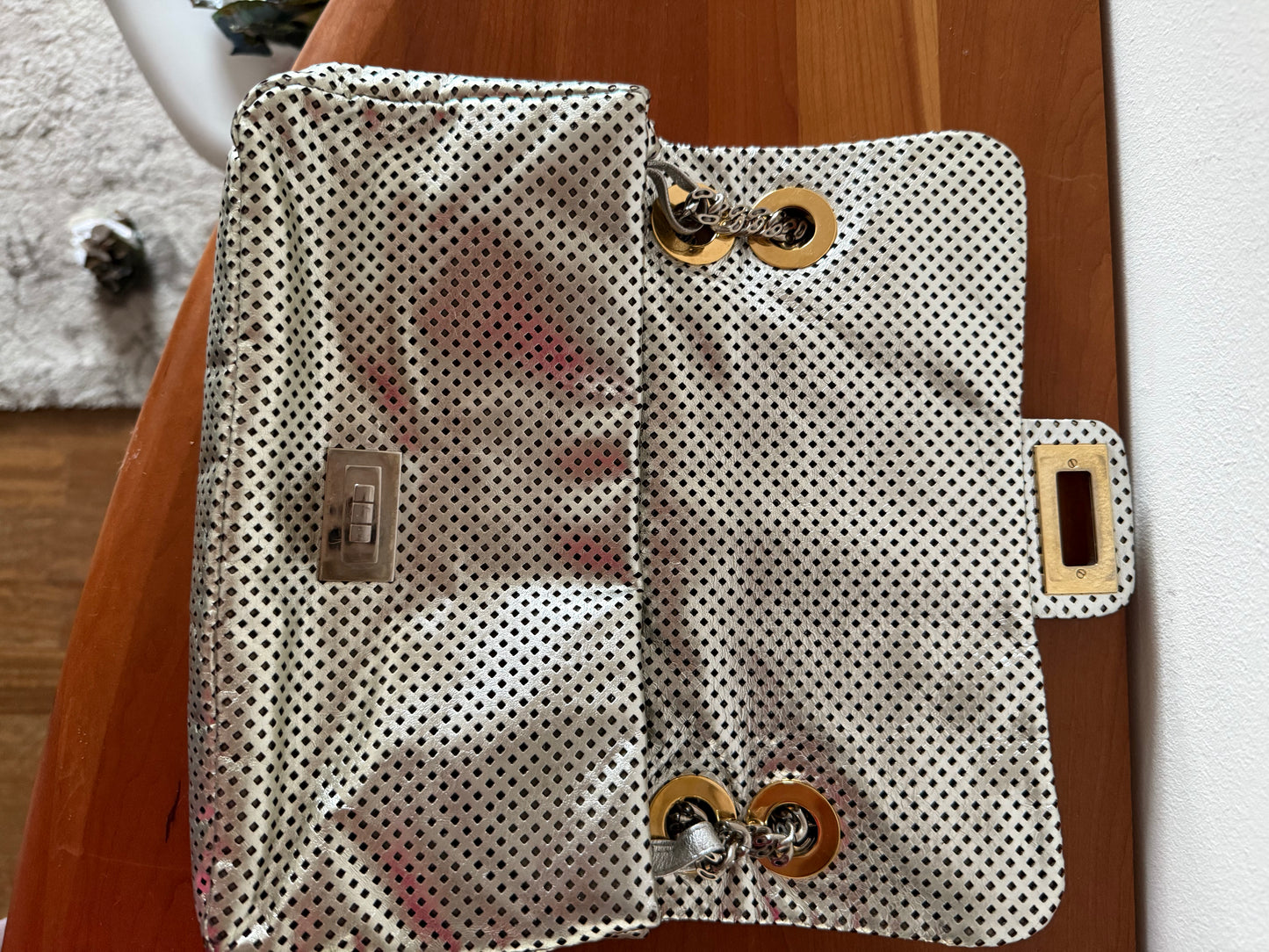 Borsa Chanel 2.55 argento vintage